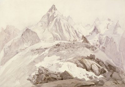 Aiguilles de Chamonix, ca. 1850 door John Ruskin